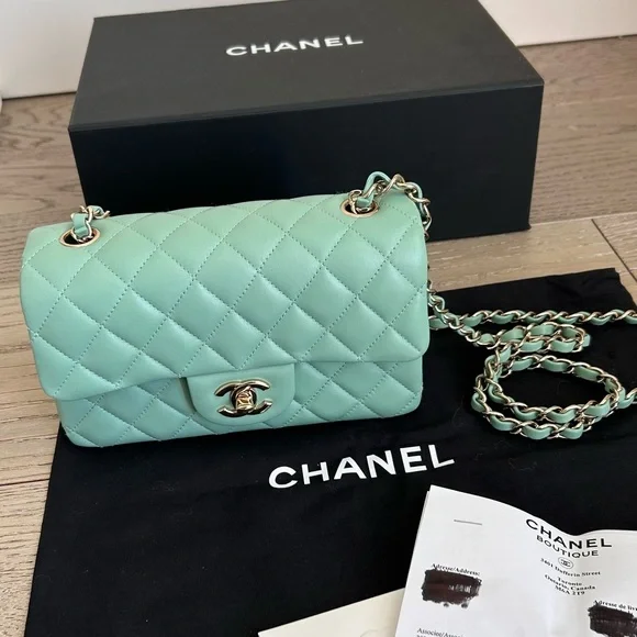 Chanel Light Green Rectangular Mini Bag - Picture 5 of 5